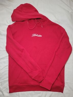 Hollister Men’s Sz Medium Red Pullover Hoodie Y2K, Casual